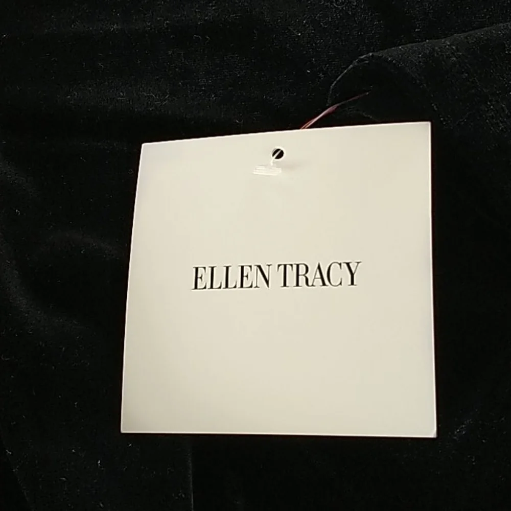 Ellen Tracy black velvet Pullover, Sz M. - Picture 9 of 10